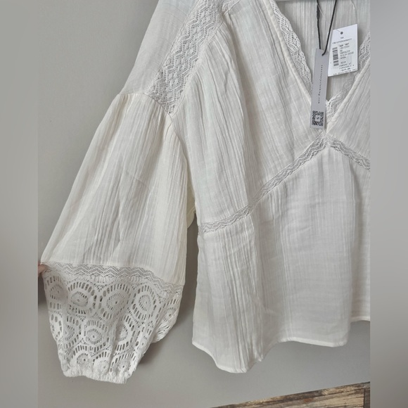 NWT Sanctuary Heirloom Gauze with Lace Popover Top - Picture 5 of 8